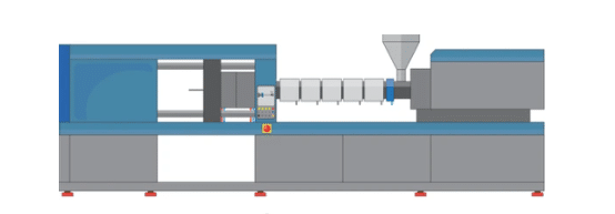 Plastic injection molding illustration